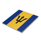 Flagge von Barbados Fliese (Seite)