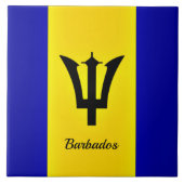 Flagge von Barbados Fliese (Vorderseite)