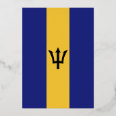 Flagge von Barbados Folieneinladung (Vorderseite)