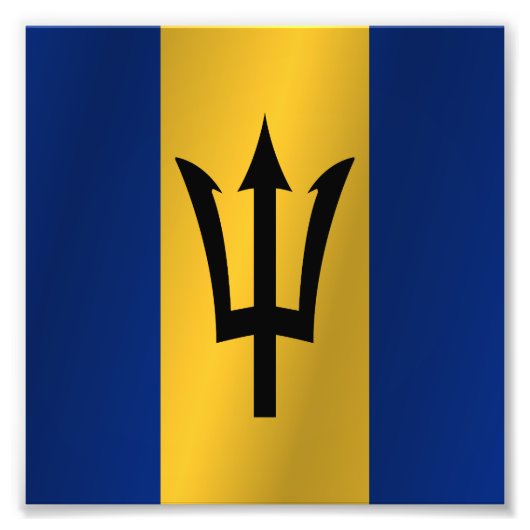 Flagge von Barbados Fotodruck (Vorne)