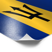 Flagge von Barbados Fotodruck (Ecke)