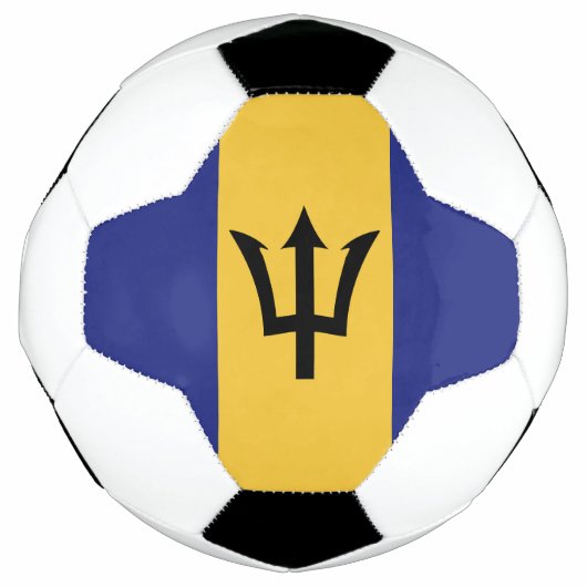 Flagge von Barbados Fußball (Vorderseite)
