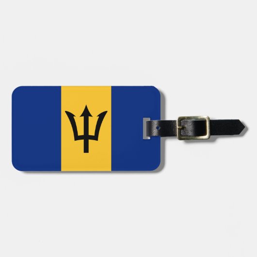 Flagge von Barbados Gepäckanhänger (Vorderseite horizontal)