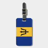 Flagge von Barbados Gepäckanhänger (Vorderseite vertikal)