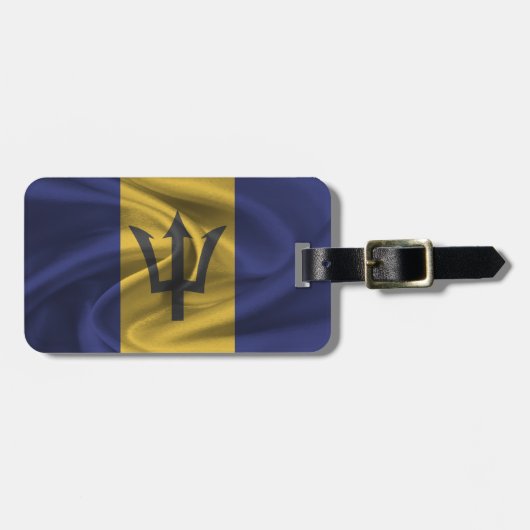 Flagge von Barbados Gepäckanhänger (Vorderseite horizontal)