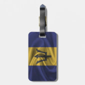 Flagge von Barbados Gepäckanhänger (Rückseite vertikal)
