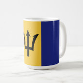 Flagge von Barbados Kaffeetasse (VorderseiteRechts)