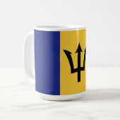 Flagge von Barbados Kaffeetasse (Vorderseite Links)