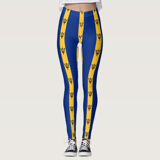 Flagge von Barbados Leggings (Vorderseite)