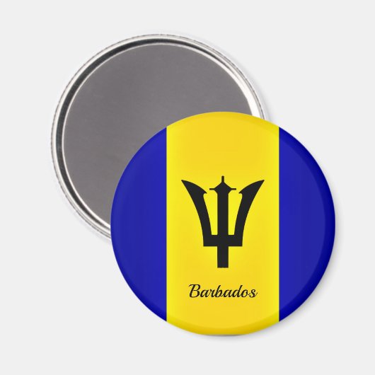 Flagge von Barbados Magnet (Vorderseite/Rückseite)