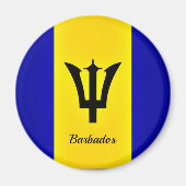 Flagge von Barbados Magnet (Vorne)