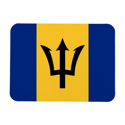 Flagge von Barbados Magnet (Horizontal)