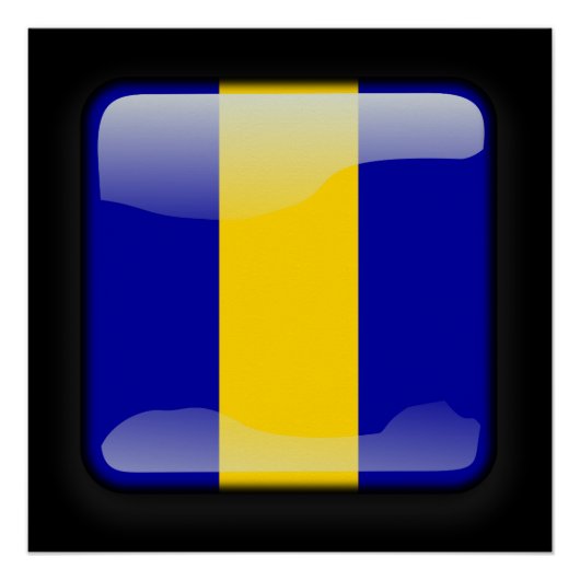 Flagge von Barbados Poster (Vorderseite)