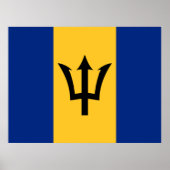 Flagge von Barbados Poster (Vorne)