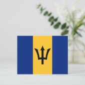 Flagge von Barbados Postkarte (Stehend Vorderseite)