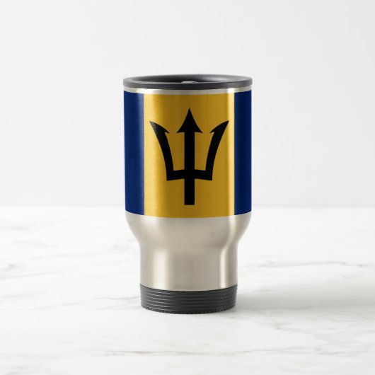 Flagge von Barbados - Reise/Tasse des Pendelverkeh Reisebecher (Mittel)