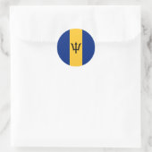 Flagge von Barbados Runder Aufkleber (Tasche)