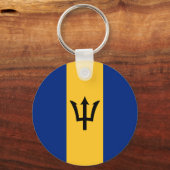 Flagge von Barbados Schlüsselanhänger (Rückseite)