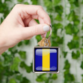 Flagge von Barbados Schlüsselanhänger (Hand)