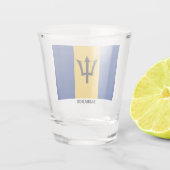 Flagge von Barbados Schnapsglas (Rückseite)