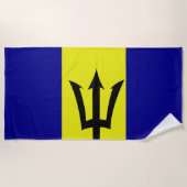 Flagge von Barbados Strandtuch (Vorderseite)