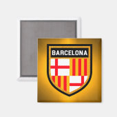 Flagge von Barcelona Magnet (Vorderseite/Rückseite)