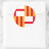 Flagge von Barcelona Runder Aufkleber (Tasche)