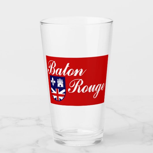 Flagge von Baton Rouge (Louisiana) Glas (Vorderseite)