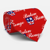 Flagge von Baton Rouge, Louisiana Neck Tie Krawatte (Gerollt)