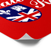 Flagge von Baton Rouge, Louisiana Poster (Ecke)