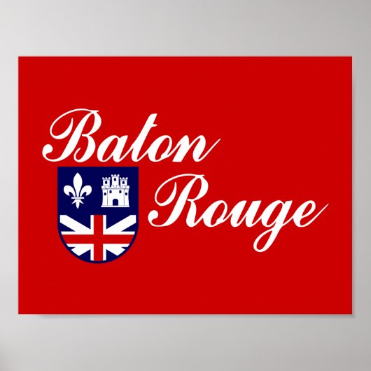 Flagge von Baton Rouge, Louisiana Poster (Vorne)