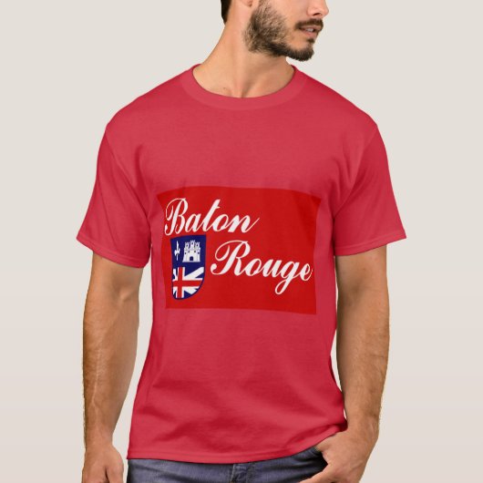 Flagge von Baton Rouge T-Shirt (Vorderseite)