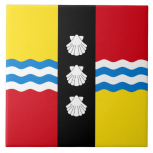 Flagge von Bedfordshire (Landkreis von England, Ve Fliese