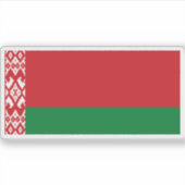 Flagge von Belarus Aufkleber (Vorderseite)