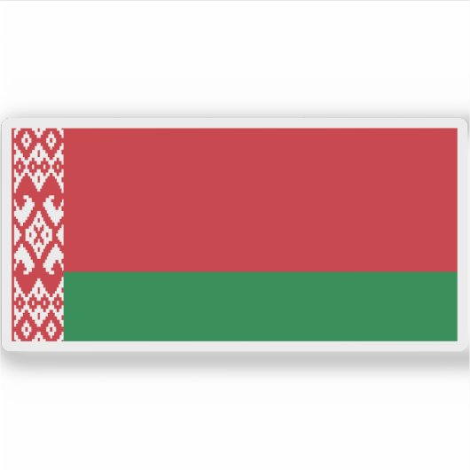 Flagge von Belarus Aufkleber (Vorderseite)