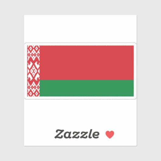 Flagge von Belarus Aufkleber (Blatt)