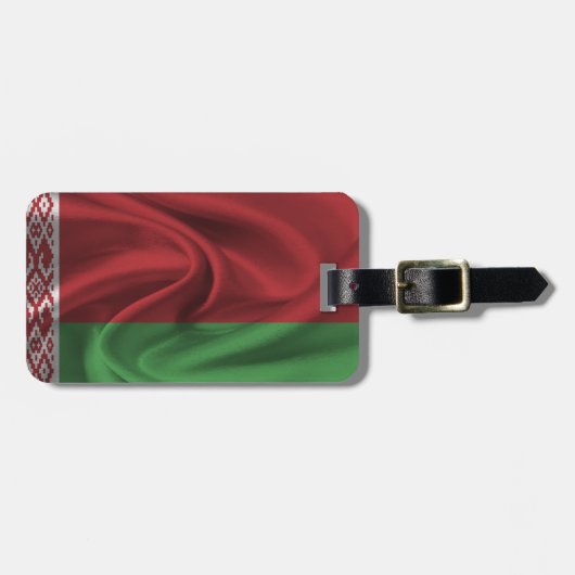 Flagge von Belarus Gepäckanhänger (Vorderseite horizontal)