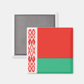Flagge von Belarus Magnet (Vorderseite/Rückseite)