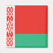 Flagge von Belarus Magnet (Vorne)