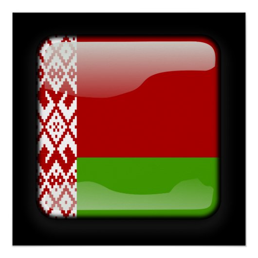 Flagge von Belarus Poster (Vorderseite)