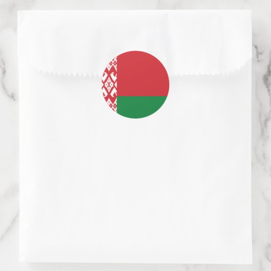 Flagge von Belarus Runder Aufkleber (Tasche)