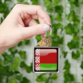 Flagge von Belarus Schlüsselanhänger (Hand)