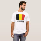 FLAGGE von BELGIEN T-Shirt (Vorne ganz)