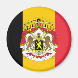 Flagge von Belgien-Wappen Kühlschrankmagnet