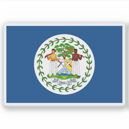 Flagge von Belize (1950-1981) Aufkleber (Vorderseite)