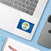 Flagge von Belize (1950-1981) Aufkleber (Laptop mit iPhone)
