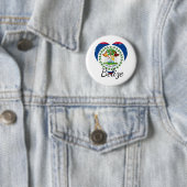 Flagge von Belize. Button (Beispiel)