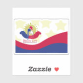 Flagge von Belize City, Belize Aufkleber (Blatt)