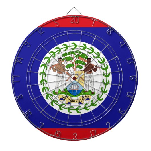 Flagge von Belize Dartscheibe (vorne)