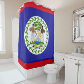 Flagge von Belize Duschvorhang (Beispiel)